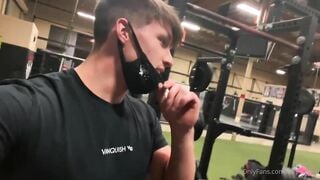 Josh & Zach and fan Asslicker in Gym - Gay Porn