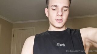 Connor Peters - Self Sucking my hard wet dick after the gym - Gay Porn