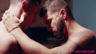 hunk adam ramzi gets banged by horny professor tristan hunter