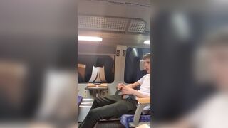 jaden big jerks off on the train - gay sex porn video