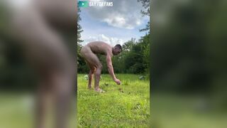 Hitting some golf balls while showing off my naked body Gerard Colville striker278278 - Gay Fans BussyHunter.com
