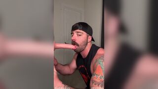 Practising My Dick Sucking Skills Then Jerking Off And Tasting My Load Jordanxbrandt - BussyHunter.com