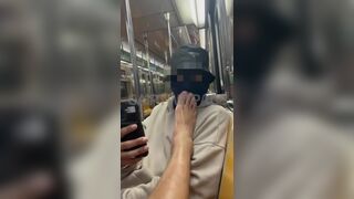 FS - NYCSexcapade - Public Transit Subway - Foot Fetish - BussyHunter.com (Gay Porn Videos)