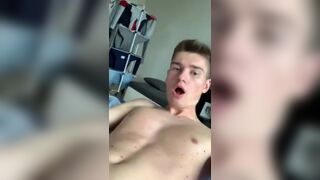 Twink with big orgasm cumming David Six - Gay Porno Video