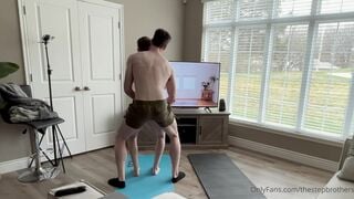 StepBrothers - Big bro gives Lil bro head after yoga - 8 min - Bussyhunter.com - Gay Porn