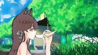 Pokemon Teen with Ears Blowjob Banana [4K Animation] YR Lesnik - Gay Porno Video