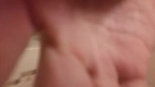 Skinny boy strokes his big wet cock after shower Peter bony - Gay Porno