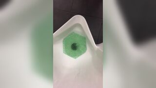 Peeing at a Public Urinal, was about to Jerk off but another Guy Walked In, I had to Stop Recording. Jetsfan1983 - SeeBussy.com