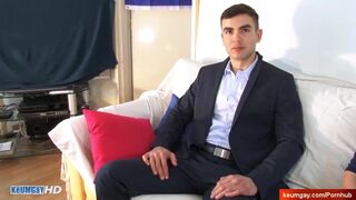 1rst Time Gets Wanked by us ¡ Aleks Keumgay - free gay porn