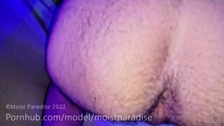 Giant Thick Latin Dick Hot Hairy Daddy Lewdly Moans while Fucking Bareback from behind until Breed MoistParadise - SeeBussy.com