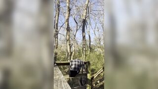 Wet Ebony Pocket Pussy keeps Papa's BBC Warm on Hike kingpapabare - SeeBussy.com