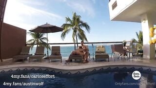 Carlos Effort - Austin Wolf Fucks Me by the Pool-Outdoor Bareback