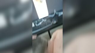 Sucking Master's cock in front computer while he watches a video me sucking him BottomSlutCO - Gay Porno Video
