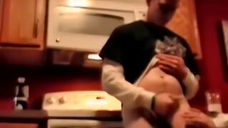 Huge Cock Young Man Jerks off with two Craving Dudes