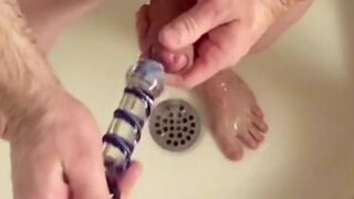 Foreskin Docking⁄stroking using Glass Dildo then Cum on Dildo & Suck Clean. Jetsfan1983 - SeeBussy.com