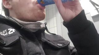 ENERGY DRINK MAKES MY PISS NICE AND YELLOW, PISSING ALL OVER IN PUBLIC EvilTwinks - Free Gay Porn