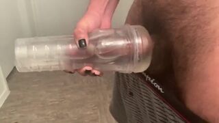 Fucking My Ice Fleshlight and Cum SnipeSh0t - Amateur Gay Porn
