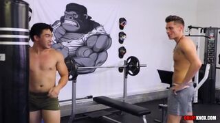 Sexy Ass Asian Sunny D Gets FUCKED RAW all over the Gym by Hung Stud Troy Accola Colby Knox - Gay Amateur Porno