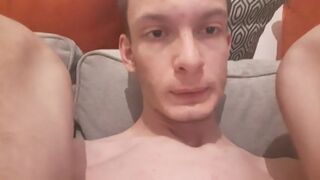 Skinny twig inserts a homemade dildo up his small tight hole Peter bony - Amateur Gay Porn