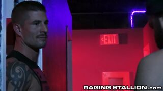 Studly Sean Maygers Takes Young Hunk in Backroom Club  - Free Amateur Gay Porn