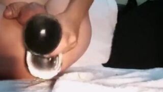 Bulgarian Slut Anal Gapes with Huge Black Dildo until Prolapse 18 Meth Pig Slut - SeeBussy.com