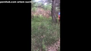 Cumshot on the Face in the Forest ARTEM SUCHKOV  - Gay Porno Video