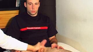 True Str8 Militayr Guy Gets Wanked his Big Dick in Spite of him (Sebastien) - Gay Amateur Porno