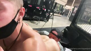 Josh and Zach and fan Asslicker in Gym