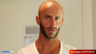 Massaging and Milking stunning straight Spanish stud